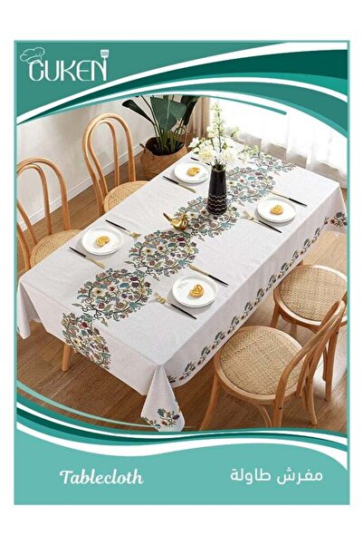 Cuken Vinyl Tablecloth, Waterproof Oil Proof Spill Proof Dining Cover for Picnic