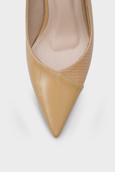 Capone Outfitters Brianne Mid-Heeled Strappy Snake Print Genuine Leather Lined Stiletto