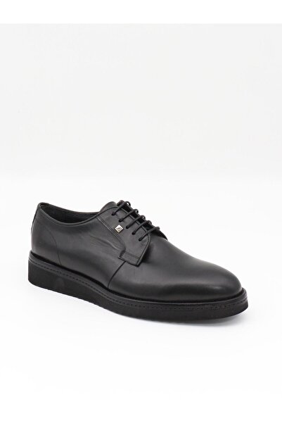 Fosco 2980 Black Genuine Leather Eva Sole Men's Shoes
