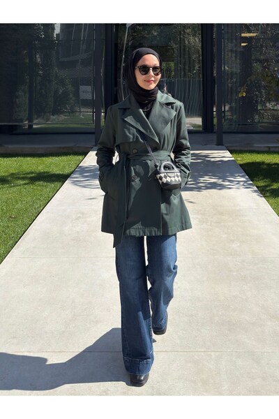 QANU Κοντό παλτό Mora Πράσινο