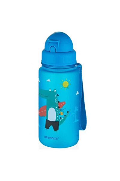 Uzspace 3024 400ml Mavi Desenli Yeni Seri Su Matarası