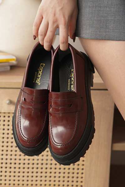 Capone Outfitters Дамски мокасини Fania с кръгла форма на върха, подметка Trak Sole Rugan