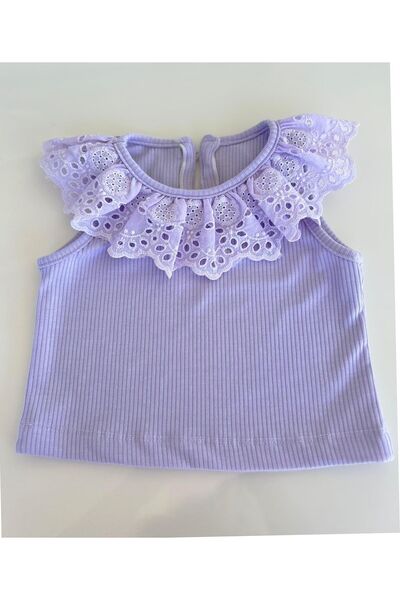 By Piera Children's Crop Blouse - Scallop Collar