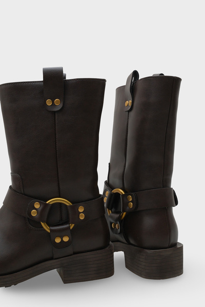 Capone Outfitters Μπότες Biker Leslie με μεταλλικά αξεσουάρ