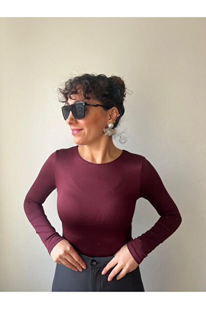 Dresslabtr Μαλακό μακρυμάνικο κορμάκι με διπλή στρώση χωρίς εσωτερική εμφάνισ...