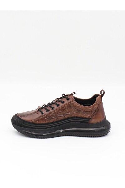 Guja 23K504 Brown Genuine Leather Air Sole Men's Sneakers