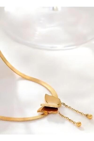 Generic Elegant Gold Color Round Pendant Necklace Clavicle Chain for Women Jewelry Wedding Gift