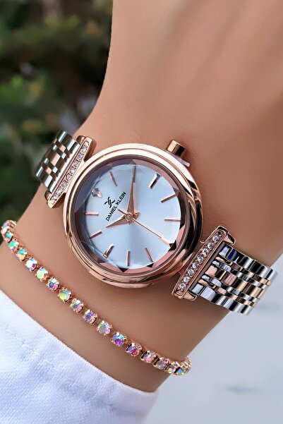 Daniel Klein New Season Green Dial Steel Cord Women's Wristwatch with Bracelet Gift