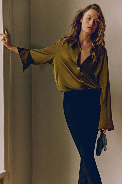 H&M Oversized satin shirt