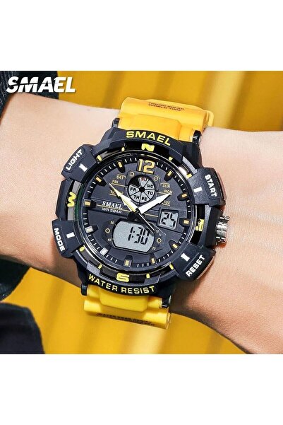 SMAEL 8045 Sarı Dijital Ve Analog Erkek Kol Saati