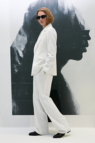 Lufian Sara Kadın Pantolon Ekru