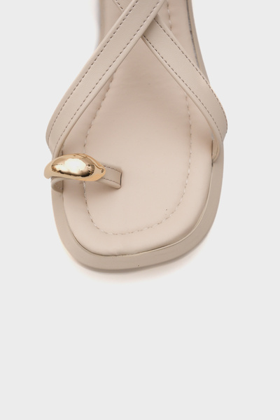 Capone Outfitters Vally Mid Heeled Flip Flops Women's Sandals