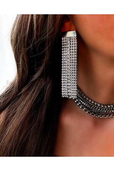 Bayemeyc Lunar Kristal Taşlı Küpe