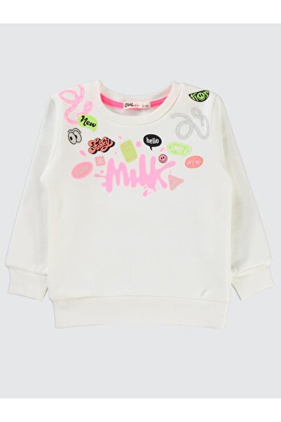 Civil Girls Milk Printed 2-5 Years Old Sweatshirt - Ecru 2-3 Years Old