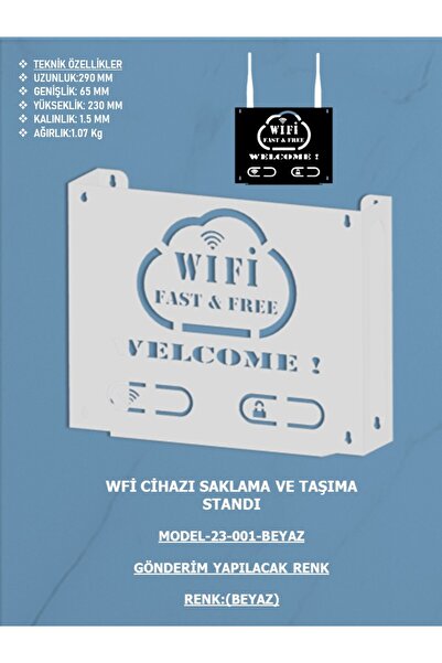EXİTMODEL Modem Saklama Kutusu Wifi Saklama Kutusu Duvar Düzenleyici METAL Kablo Gizleyici Dekoratif Kutu