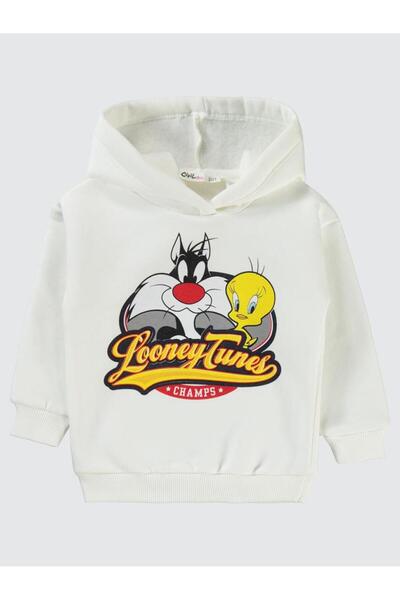 TWEETY 2-5 Years Girl's Ecru Sweatshirt