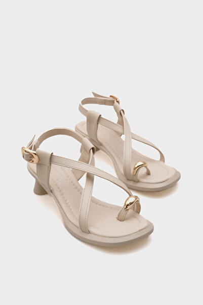 Capone Outfitters Vally Mid Heeled Flip Flops Women's Sandals