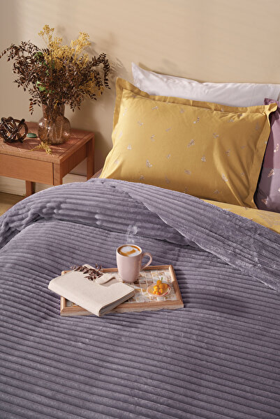 Puffy Sova Double Wellsoft Blanket - Ash Purple