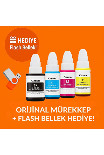 Canon Gı-490 Pixma G3410 Orjinal Mürekkep Seti 14u170