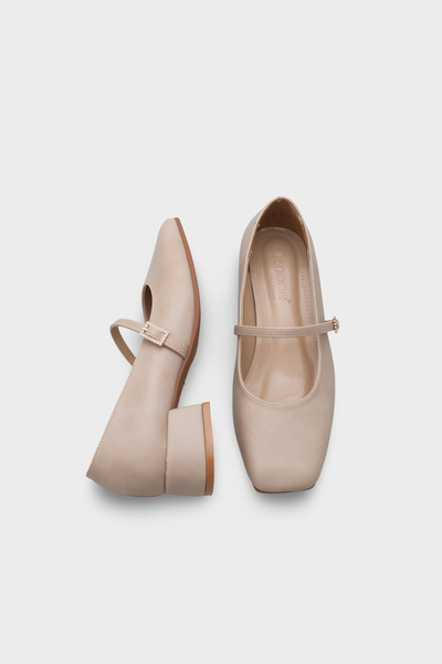 Capone Outfitters Chunky Toe Short Heeled Strappy Mary Jane Women's Shoes