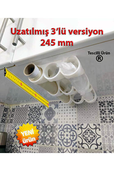 SS Craft Mutfak Rulo Düzenleyici | Yağlı Kağıt, Folyo, Streç Film Yeni 3'lü D...