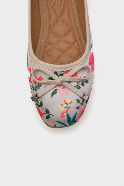Capone Outfitters Hana Trend Satin Floral Women's Ballerinas