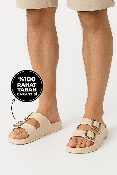 Beınsteps Men's Slippers Eva Comfortable Sole Beach Bathroom Daily Men's Slippers