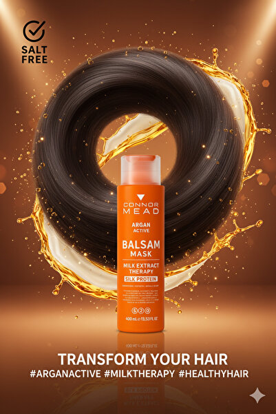ConnorMead قناع بلسم كونور ميد أرغان النشط بخلاصة الحليب للعناية بالشعر