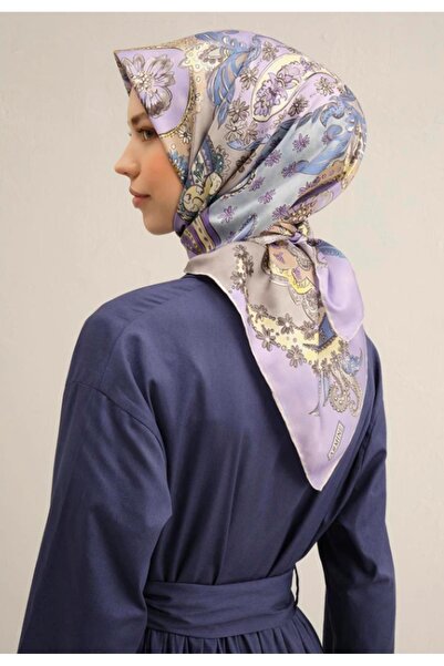 Armine وشاح حرير تيفيل 9338-82 نمط مختلط أرجواني