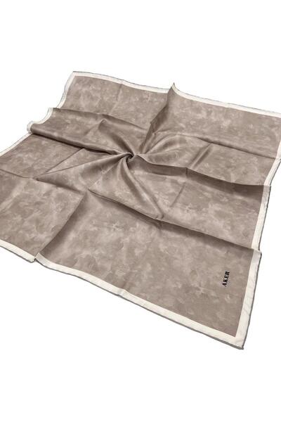 Aker İpek Eşarp - 7208713-933 Soft Pudra Twill