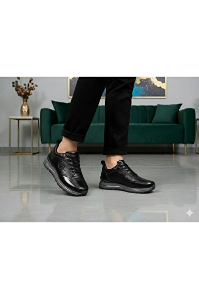 Voyager M112 Men's Leather Casual Sports Shoes Black Opening Patent Leather