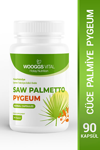 Hotay Nutrition Wooggs Vital Cüce Palmiye 320 mg Pygeum 50 mg Takviye Edici Gıda 90 Kapsül
