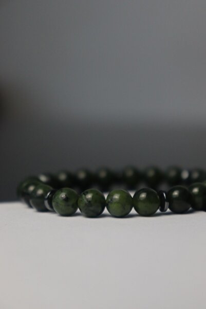 inpool جودة أصلية، 8 مم، حجر طبيعي، حجر اليشم، سوار