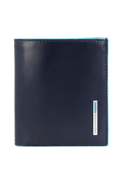 PIQUADRO Blue Square, Leather Card Holder, PP1518B2, Genuine Blue, Unisex