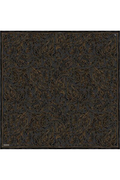 Armine İpek Eşarp 2026 Kış - 9431-83 Füme Hardal Twill