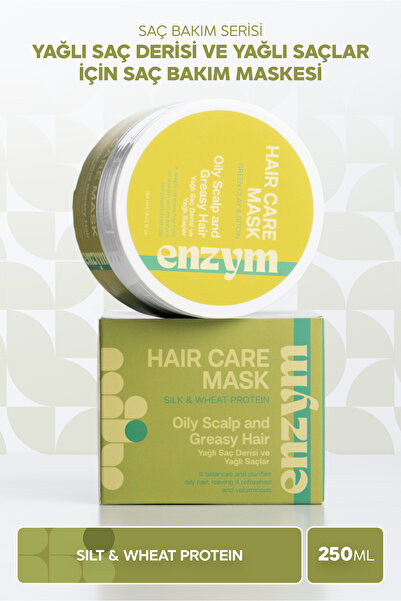 ENZYM COSMETICS Yağlı Saç Derisi Ve Yağlı Saçlar İçin Saç Bakım Maskesi 250 ml