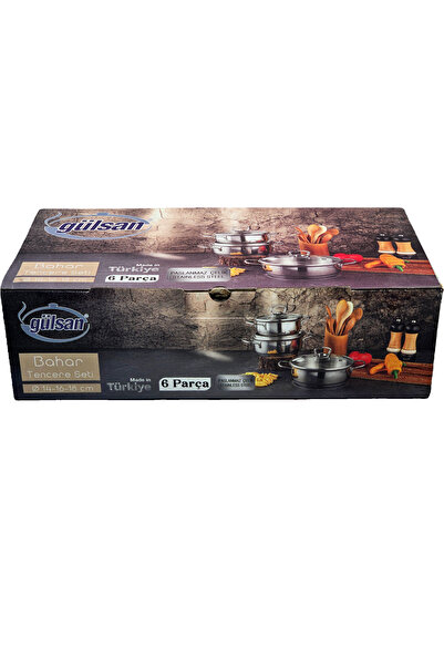 gülsan 6 Piece Stainless Steel Spring Pot Set (14,16,18 cm)