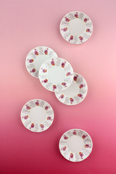 Bursa Porselen Dekor 6 أطباق شاي بورسلين بادي