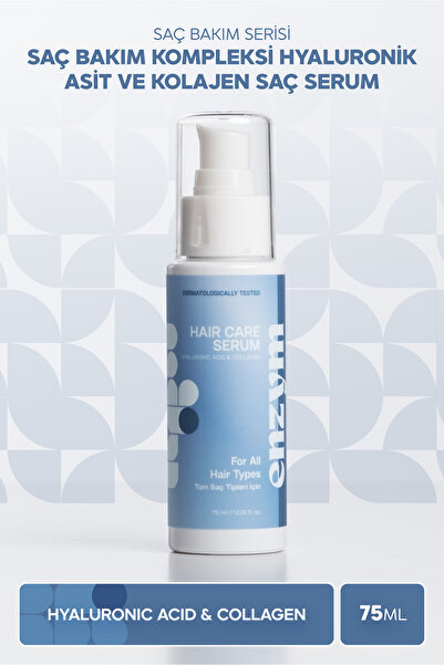ENZYM COSMETICS Saç Bakım Kompleksi Hyaluronik Asit Ve Kolajen Saç Serum 75 m...