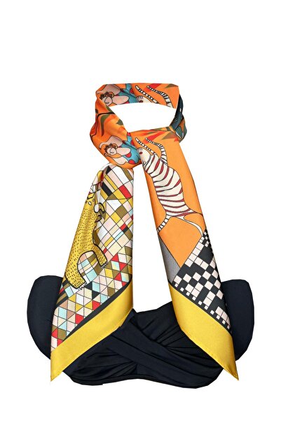 Bolder Nil Scarf Yellow/Figure 70*70 cm Foulard Scarf