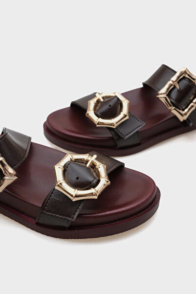 Capone Outfitters Дамски удобни чехли Marti с двойна катарама