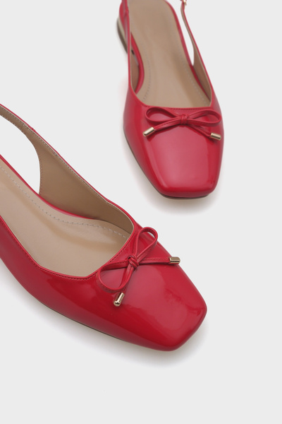 Capone Outfitters Angela Metal Heeled Open Back Women's Ballerinas