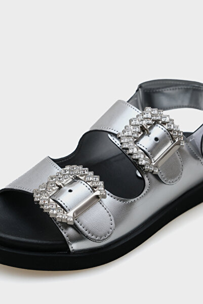 Capone Outfitters Mariel Stone Double Buckle Back Velcro Women's Comfort Sandals