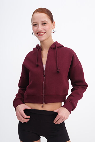 Addax Zippered Raised Sweatshirt H3717-W9