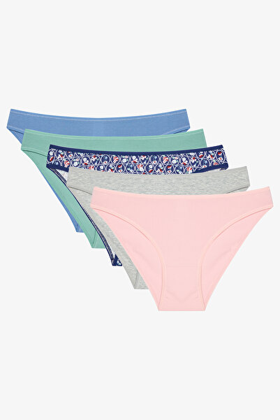 Penti Antique Garden Çiçekli Normal Bel 5'li Slip Külot