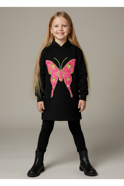 By Piera Παιδικό φόρεμα με λεπτομέρεια με παγιέτες 49963