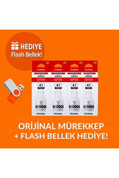 Canon Gı-41 Pixma G3420 Orjinal 4'lü Siyah Mürekkep 14u1276