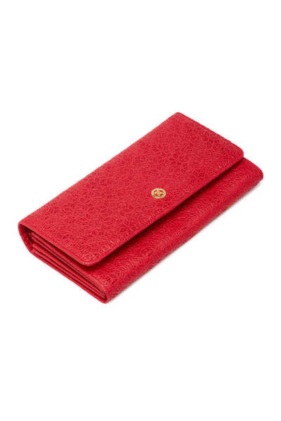 Tergan Red Genuine Leather Women's Wallet - S1Cb00005787-B68