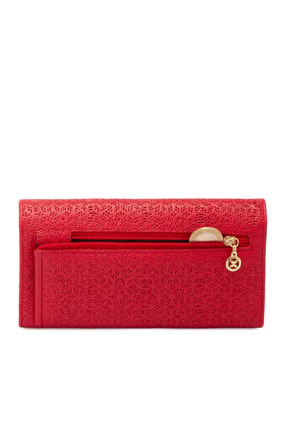 Tergan Red Genuine Leather Women's Wallet - S1Cb00005787-B68