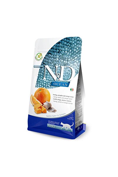 N&D 1.5KgAdult Cat Dry Food -OceanGrain-free Herring with Pumpkin and Orange